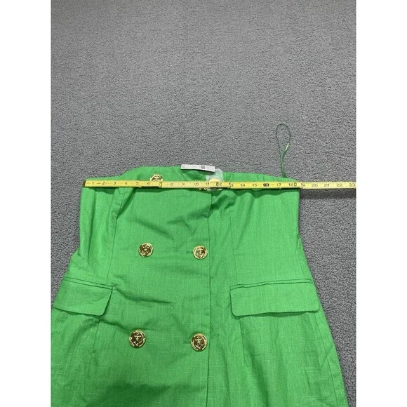 Anthropologie Mare Mare Midi Dress Green Strapless Trench Preppy Retro Sz XL NWT - Picture 6 of 12